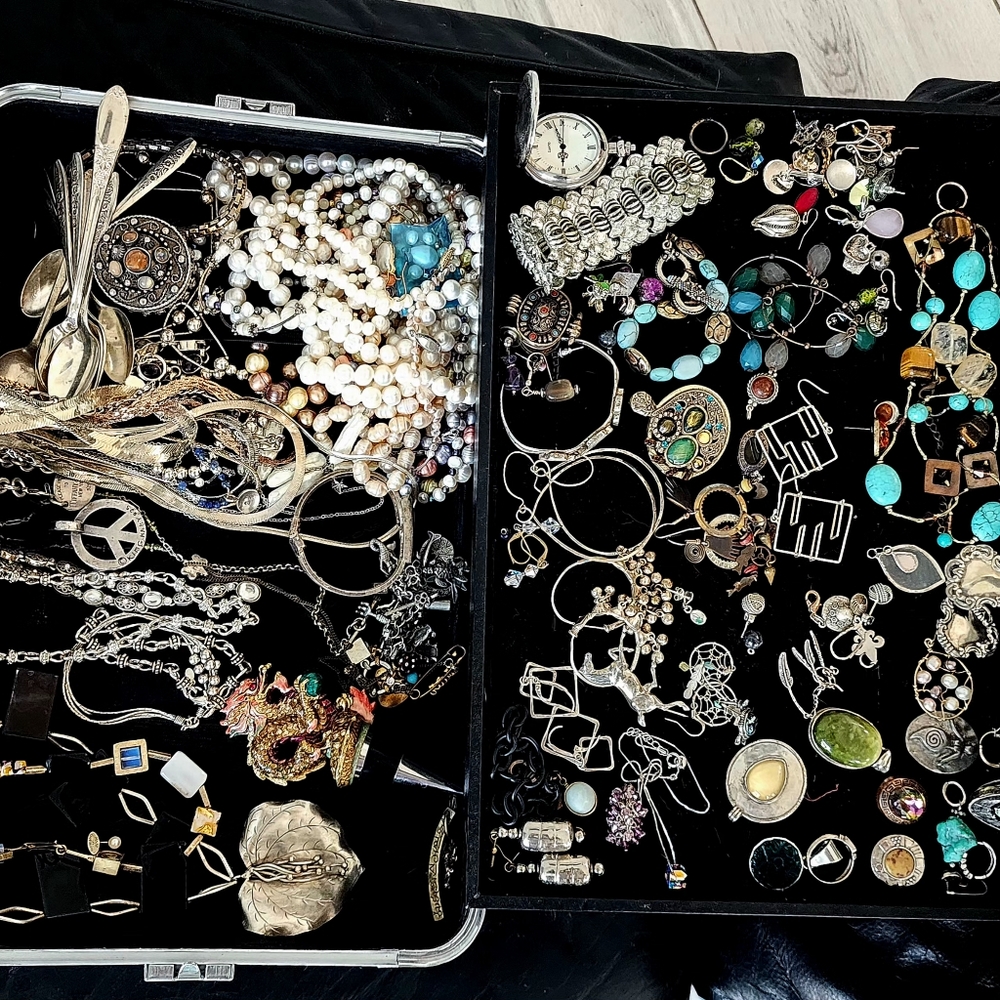 Vintage 925 high-end pearls sterling silver collectibles see photo